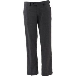 NWT LANDS' END MEN'S COMFORT WAIST WOOL‎ PANTS DARK CHARCOAL (GRAY) 33- UNHEMMED